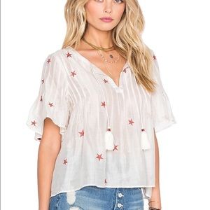 Tularosa Revolve Ivory Star Top Babydoll S